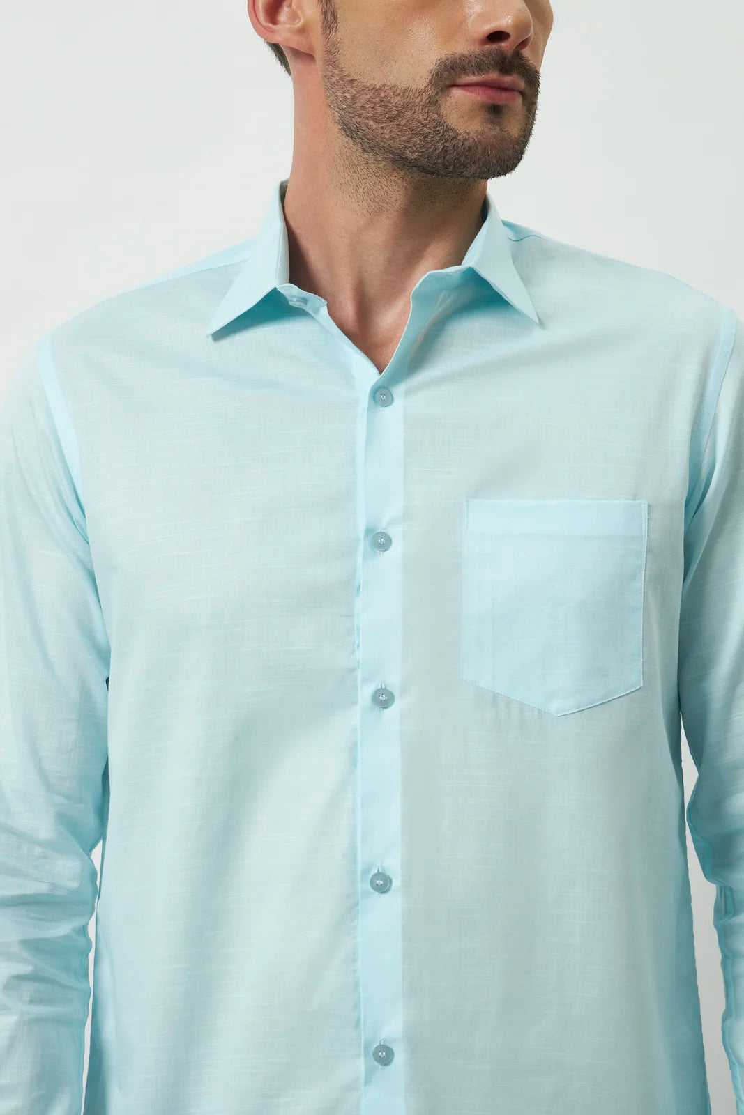 Classic Fit 100% Cotton Shirt | Sky Blue