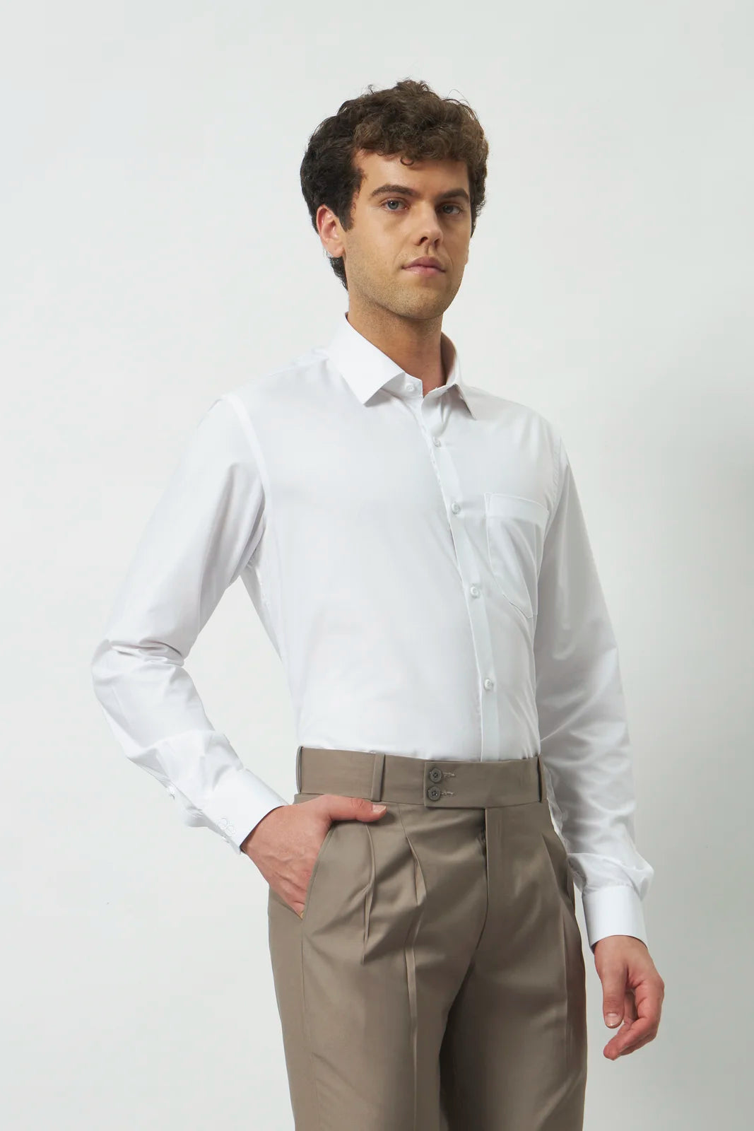 Classic Fit Bamboo Blend Shirt | White
