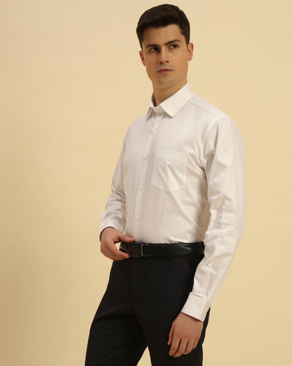 Classic Fit Oxford Cotton Shirt | White