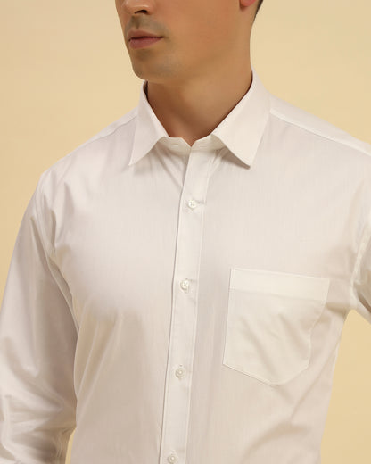 Classic Fit Oxford Cotton Shirt | White