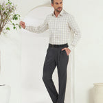 Classic Fit Check 100% Cotton Shirt | Yellow & Grey