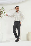Classic Fit Check 100% Cotton Shirt | Yellow & Grey