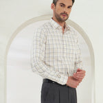 Classic Fit Check 100% Cotton Shirt | Yellow & Grey