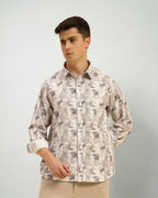 Classic Fit Printed French Cotton-Viscose Shirt